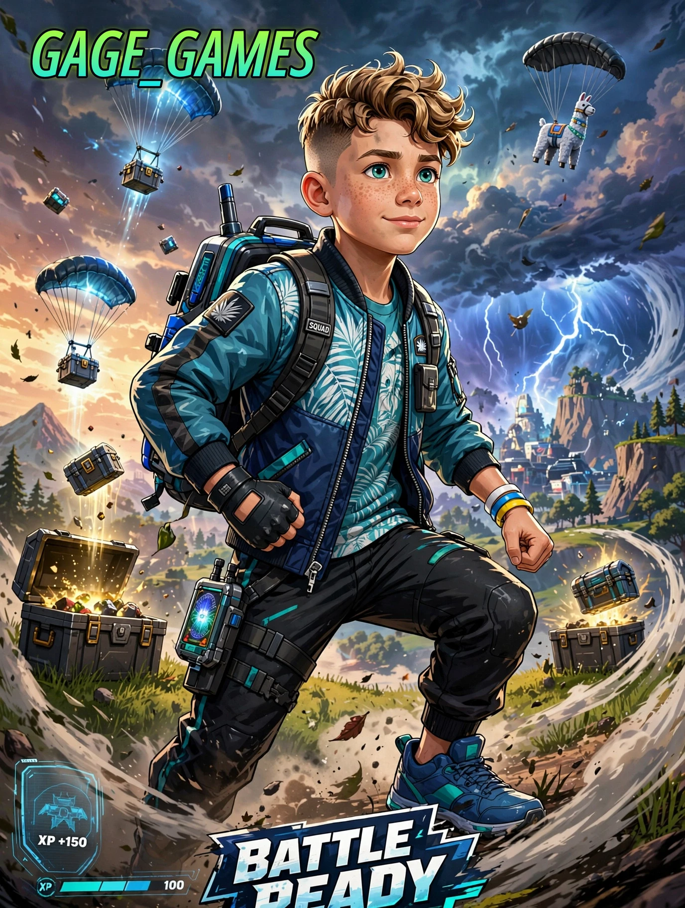Gage as a Fortnite player